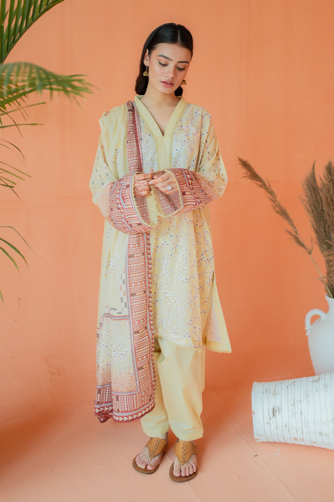 3 Piece Digitally Printed Lawn - 9020