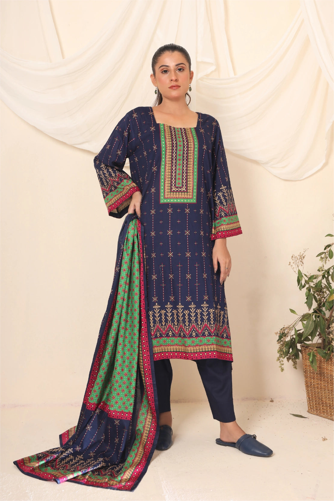 3 Piece - Printed Lawn - 845 A