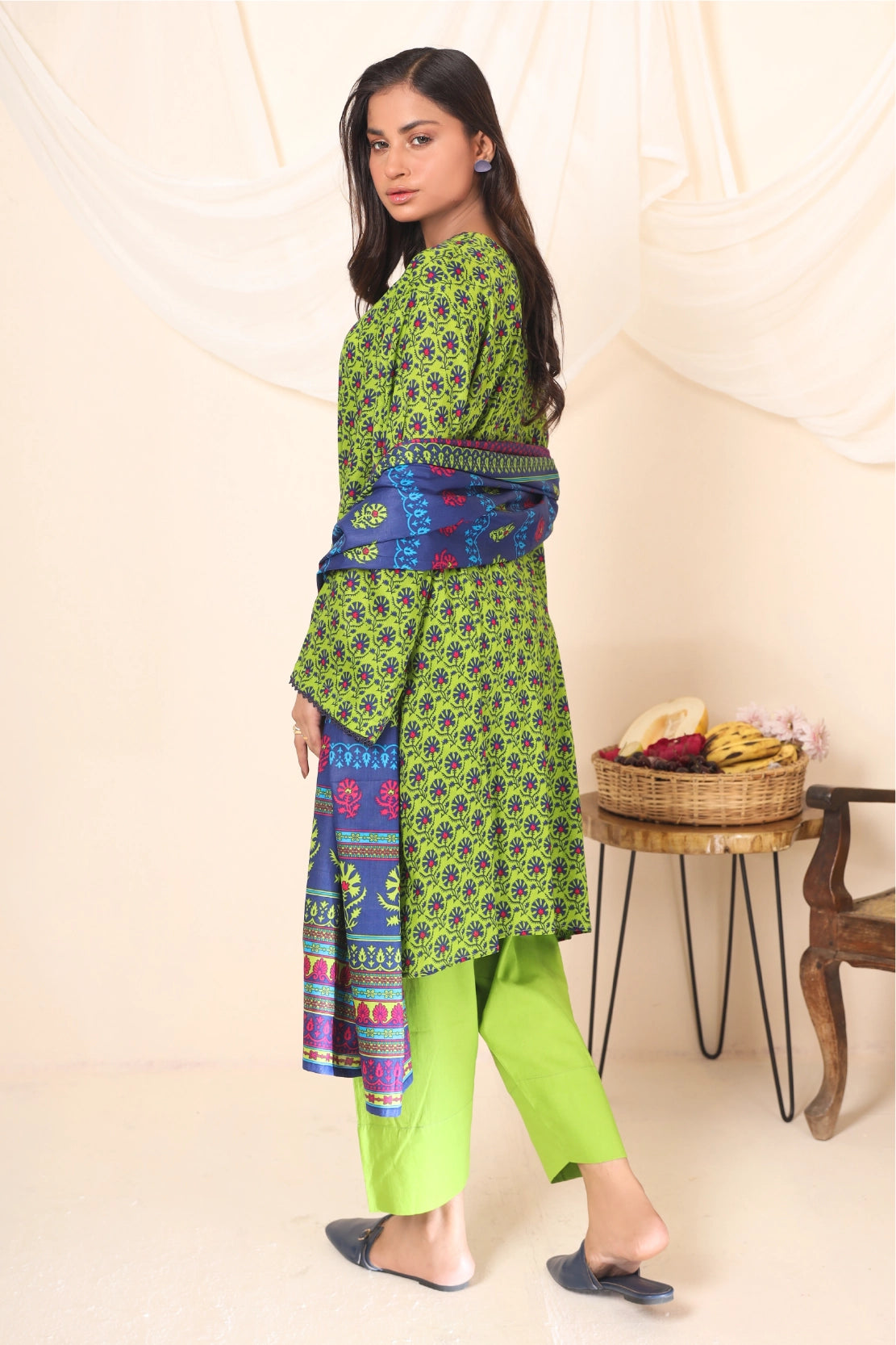 3 Piece - Printed Lawn - 853 B