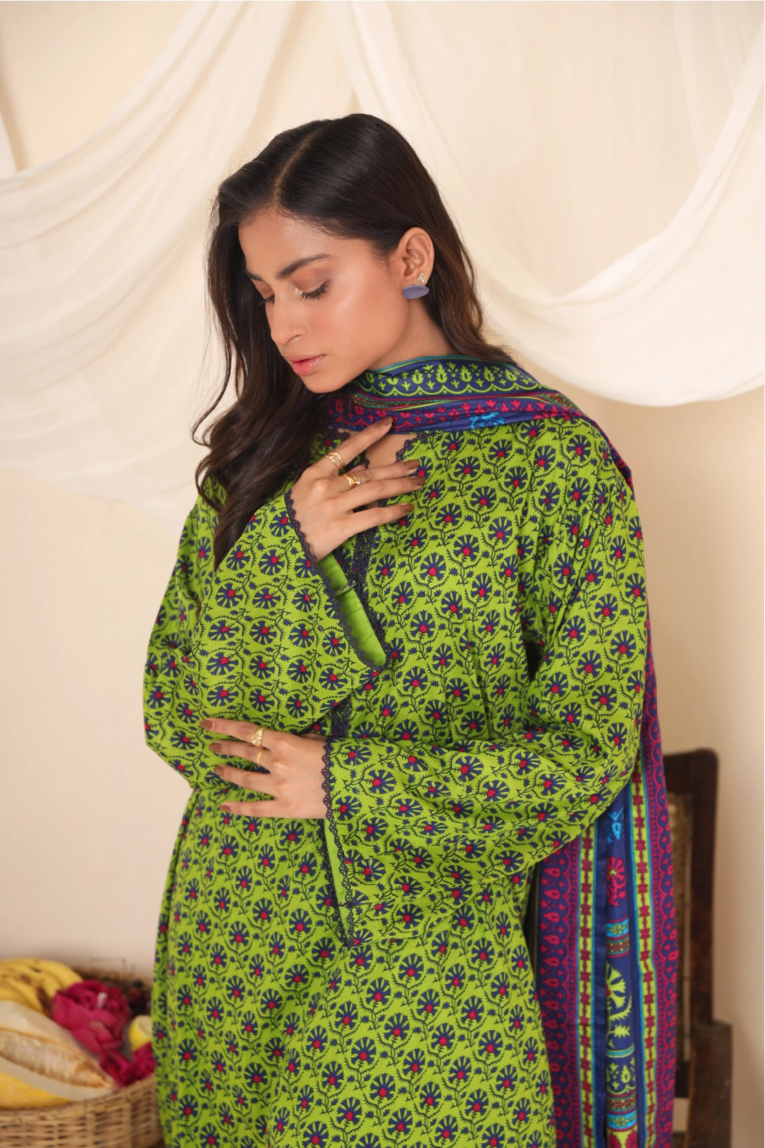 3 Piece - Printed Lawn - 853 B