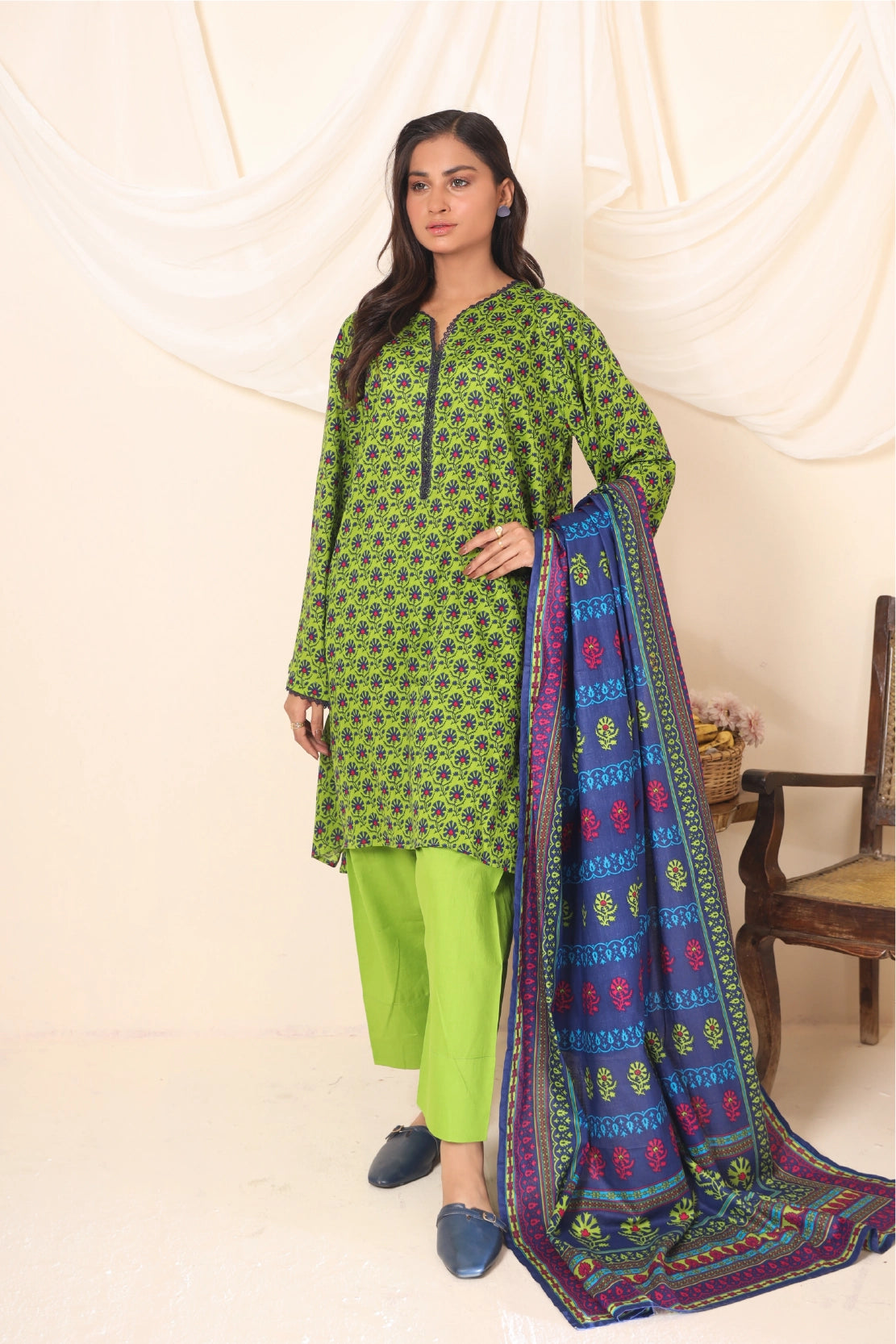 3 Piece - Printed Lawn - 853 B