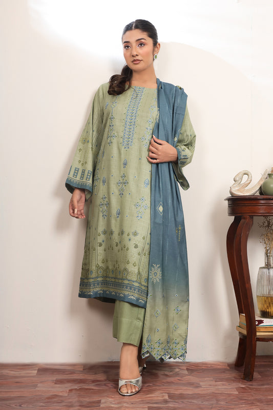 3 PIECE - EMBROIDERED DHANAK - 73