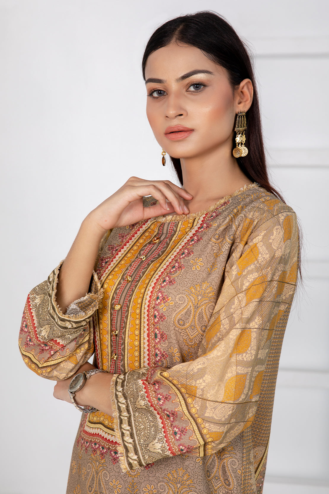 1 PIECE - DIGITALLY PRINTED KARANDI -  5531