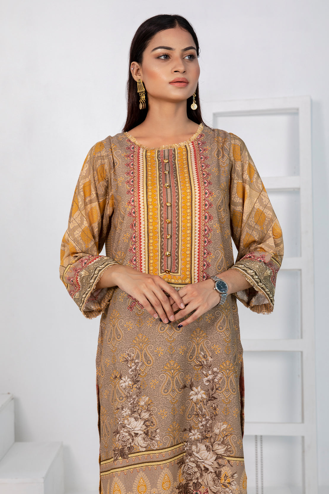 1 PIECE - DIGITALLY PRINTED KARANDI -  5531