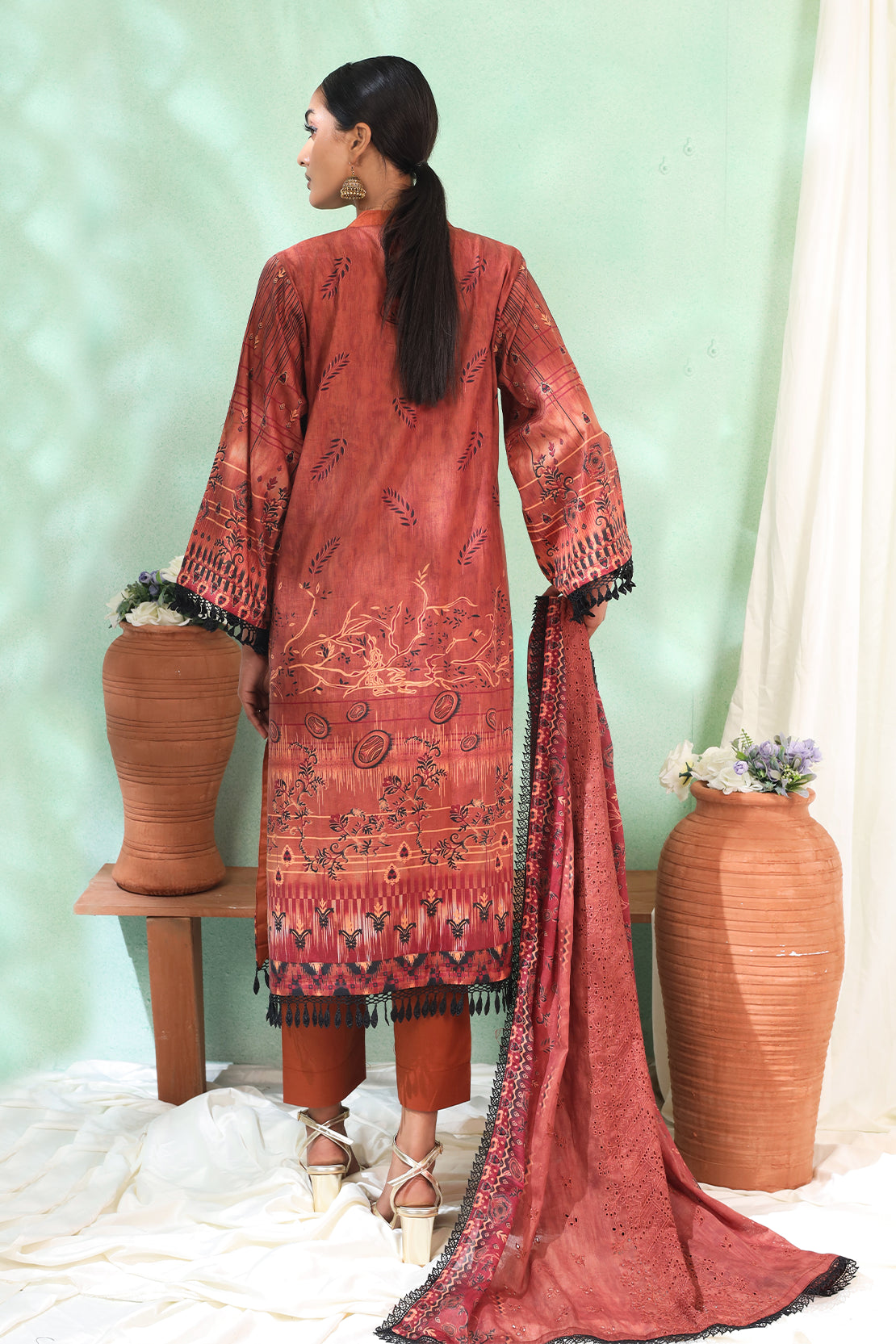 3 Piece - Embroidered Lawn - 185