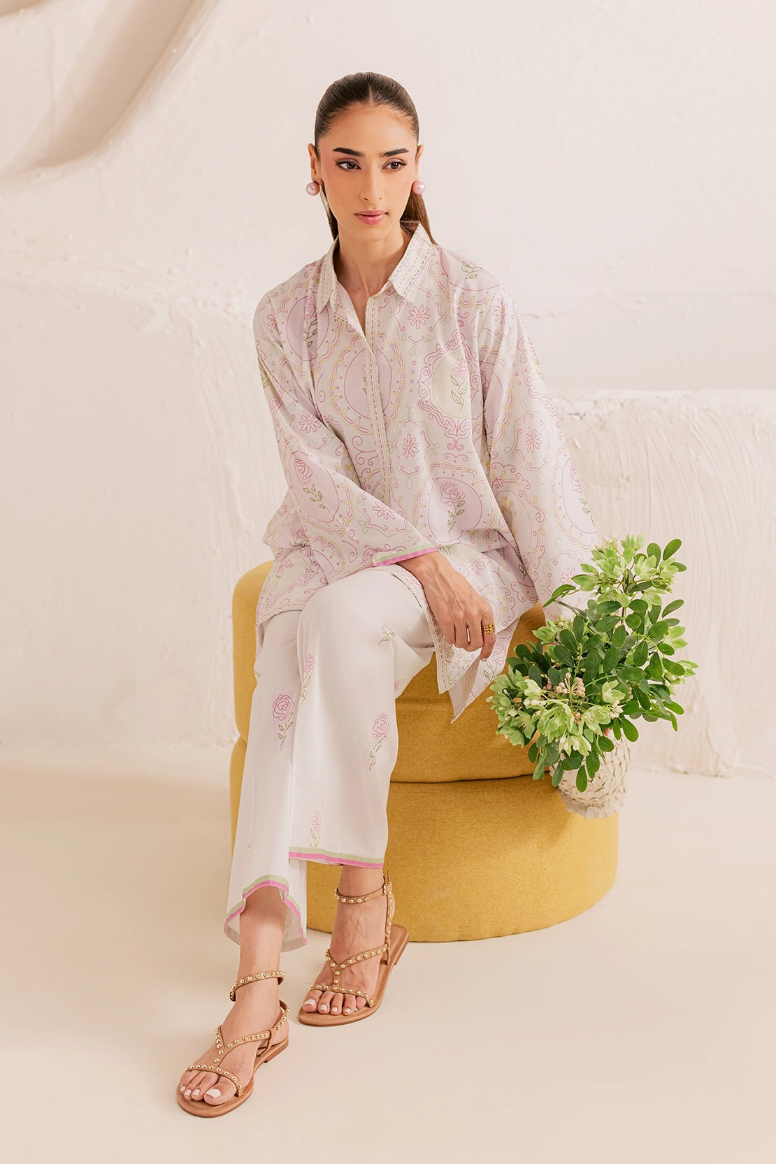 Stitched 2 Piece - Printed Lawn - Cloud Nine
