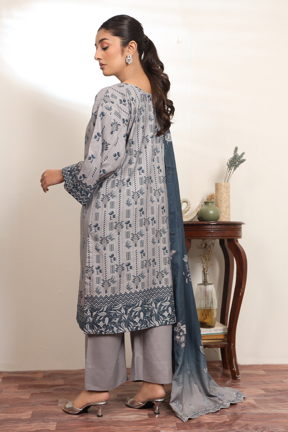 3 PIECE - EMBROIDERED DHANAK - 76