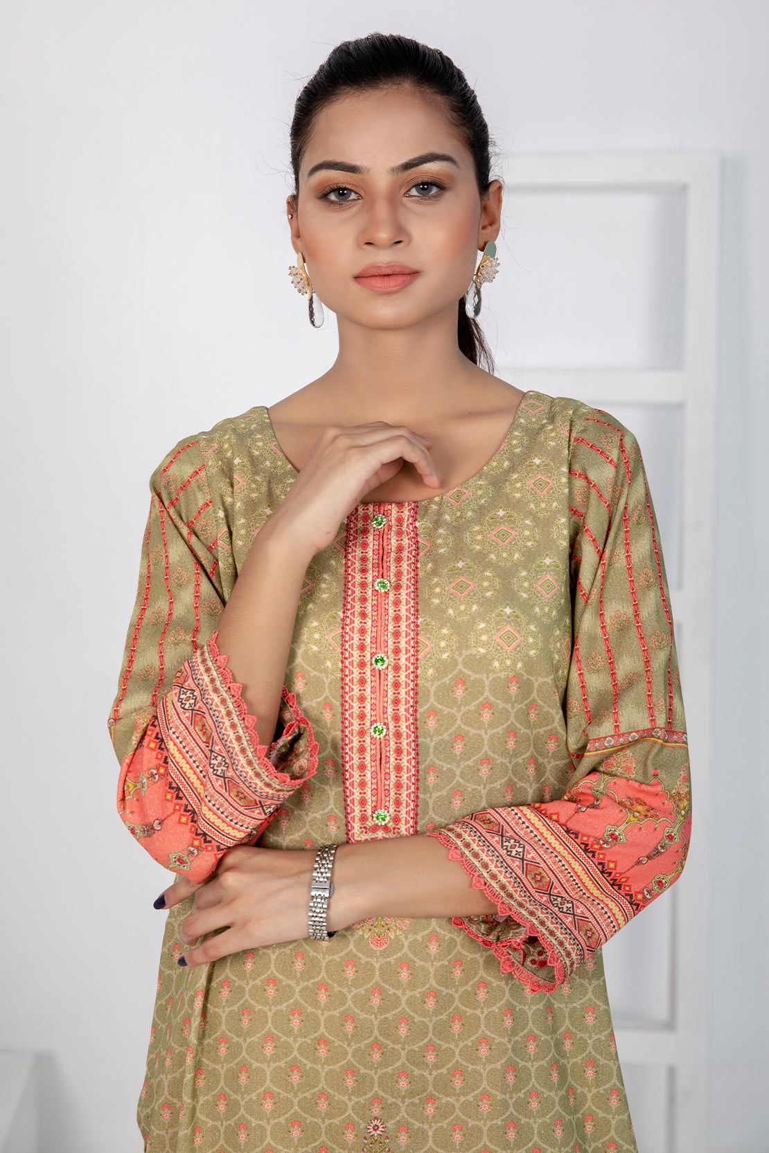 1 PIECE - DIGITALLY PRINTED KARANDI - 5537