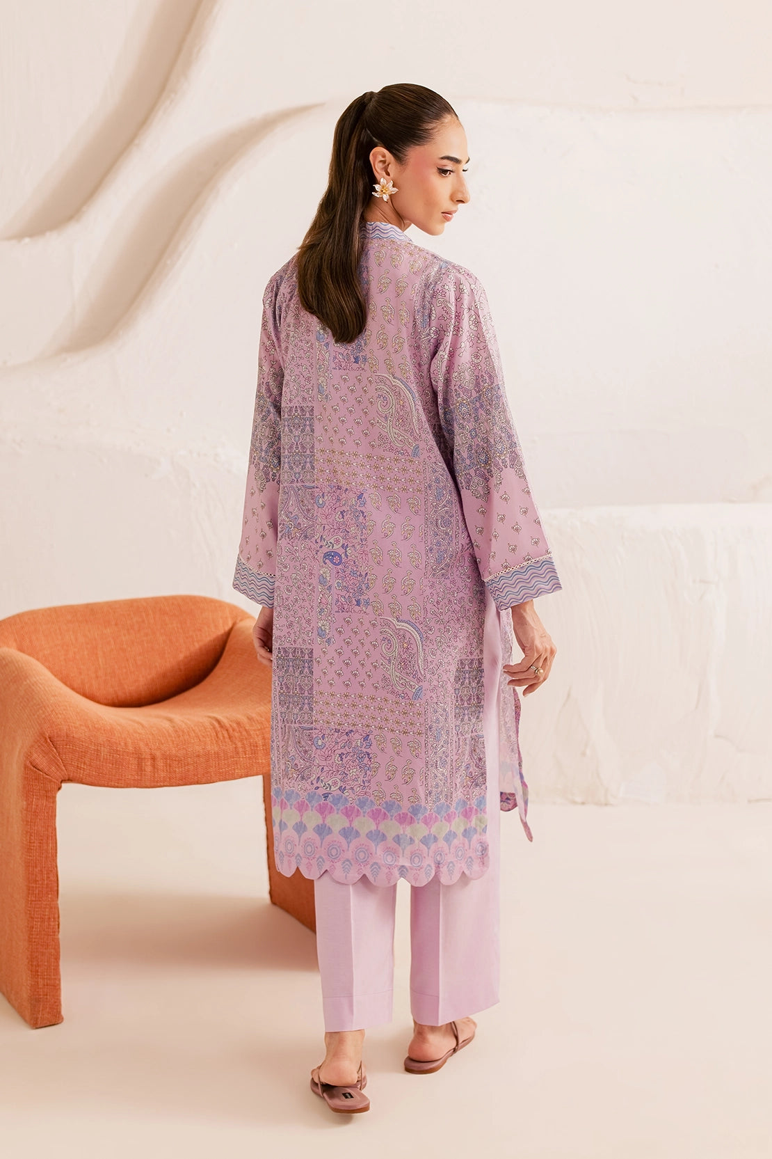 Stitched 2 Piece - Printed Lawn - Amethyst