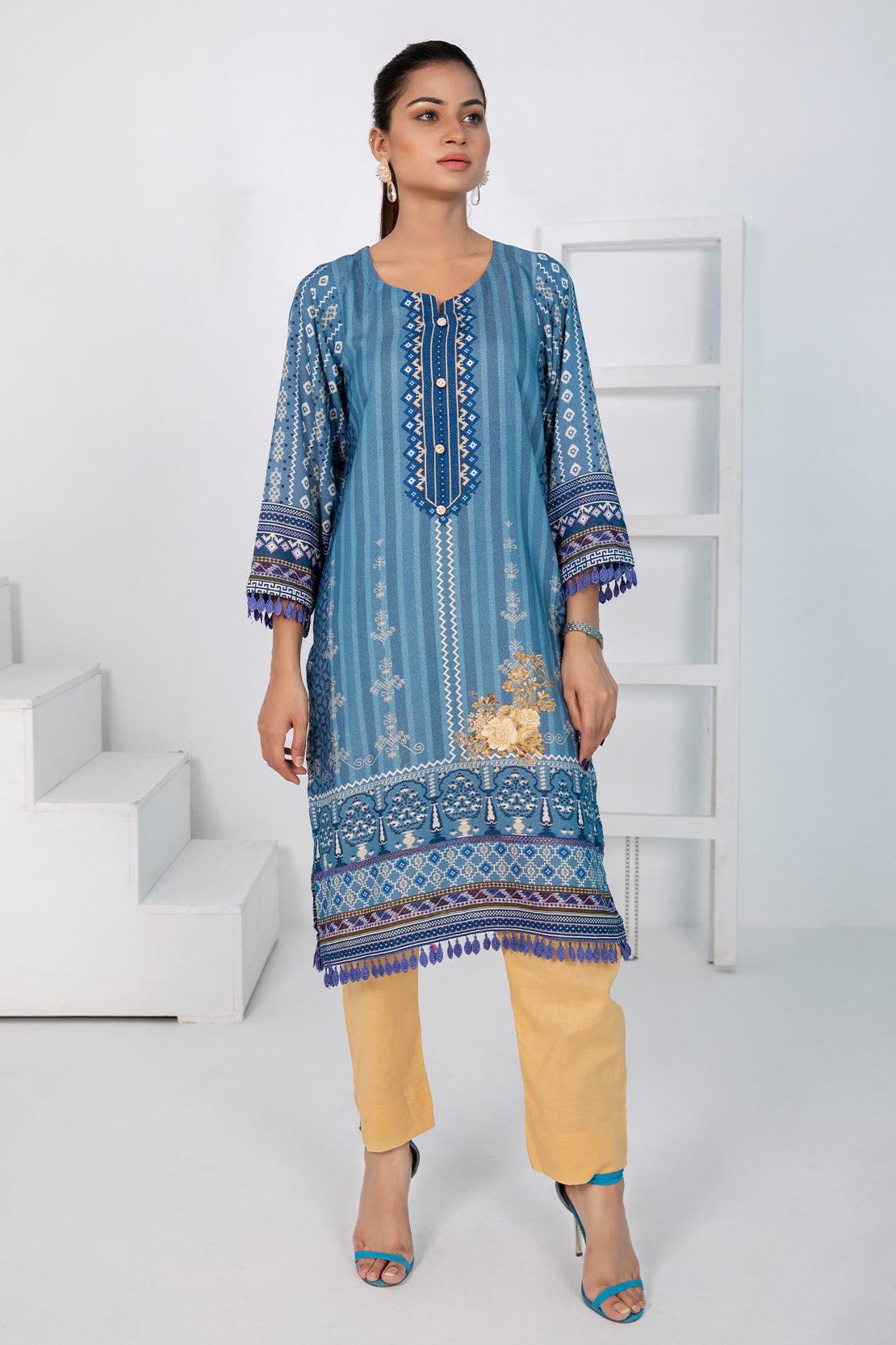 1 PIECE - DIGITALLY PRINTED KARANDI - 5538