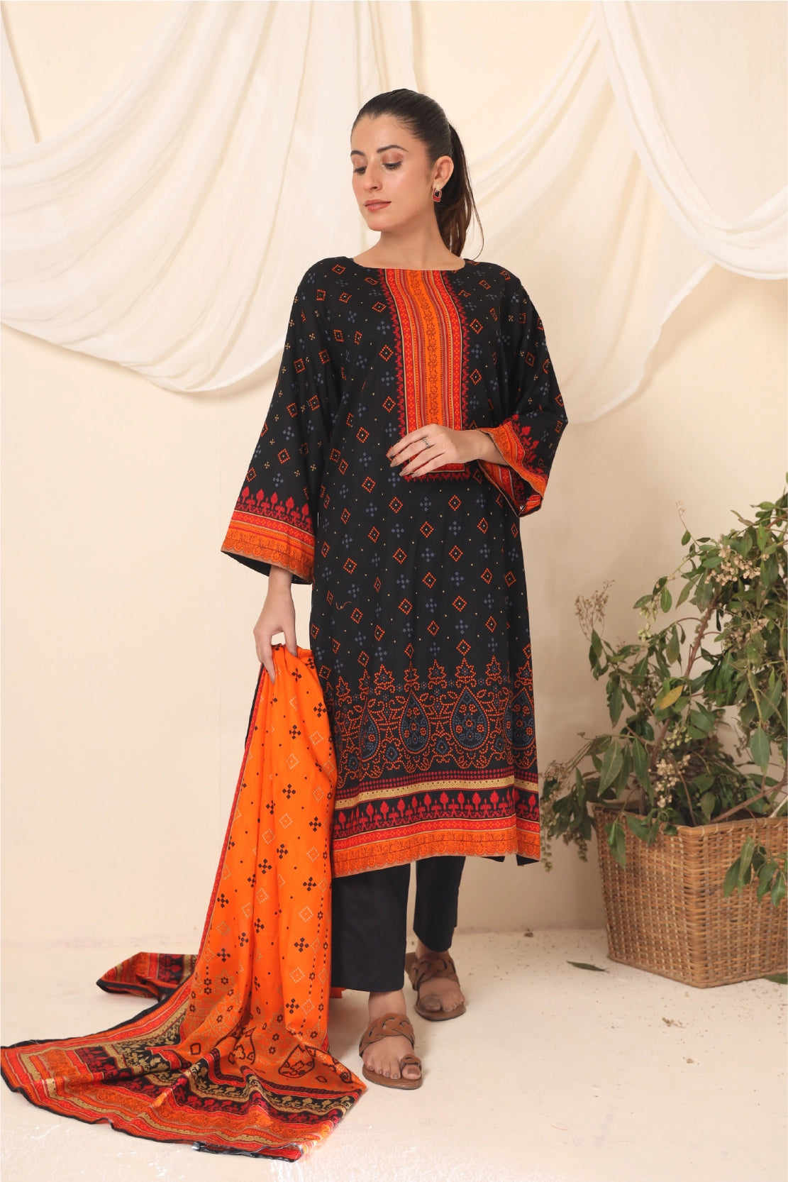 3 Piece - Printed Lawn - 869 B