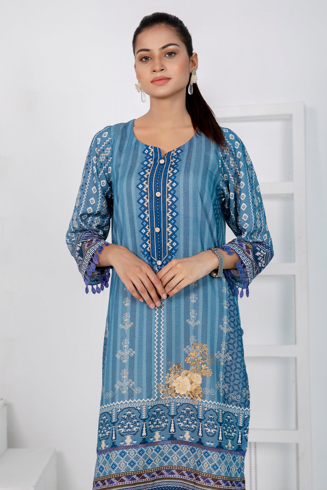 1 PIECE - DIGITALLY PRINTED KARANDI - 5538