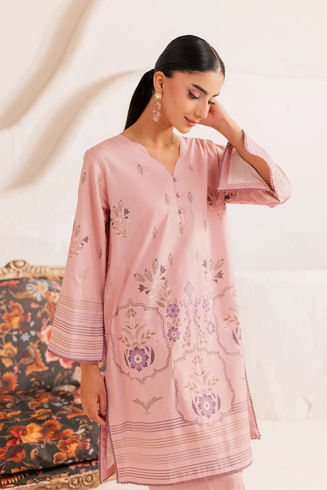 Stitched 2 Piece - Printed Lawn - Rosewood