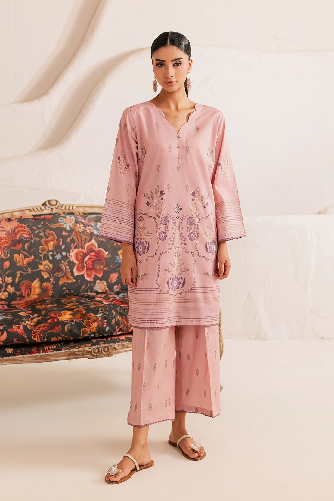 Stitched 2 Piece - Printed Lawn - Rosewood