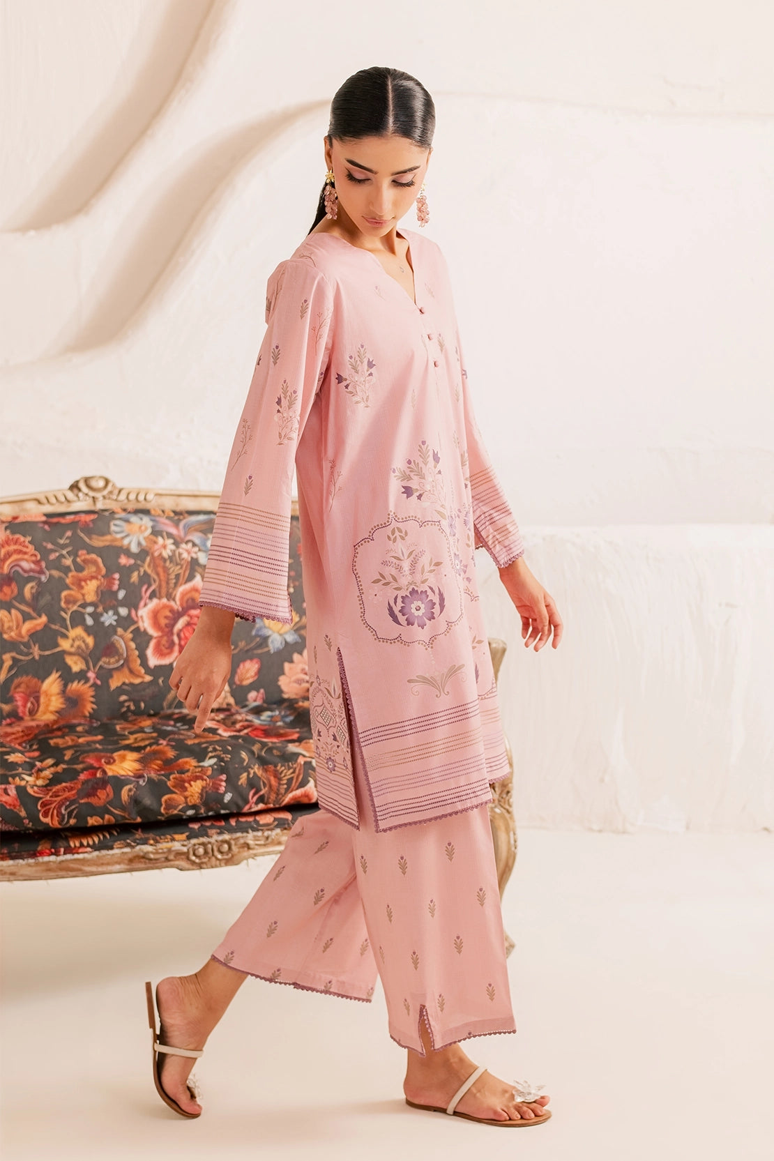 Stitched 2 Piece - Printed Lawn - Rosewood