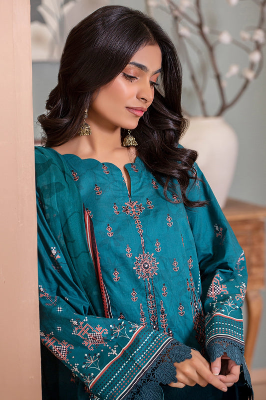 3 PIECE - PREMIUM EMBROIDERED LAWN - 9146