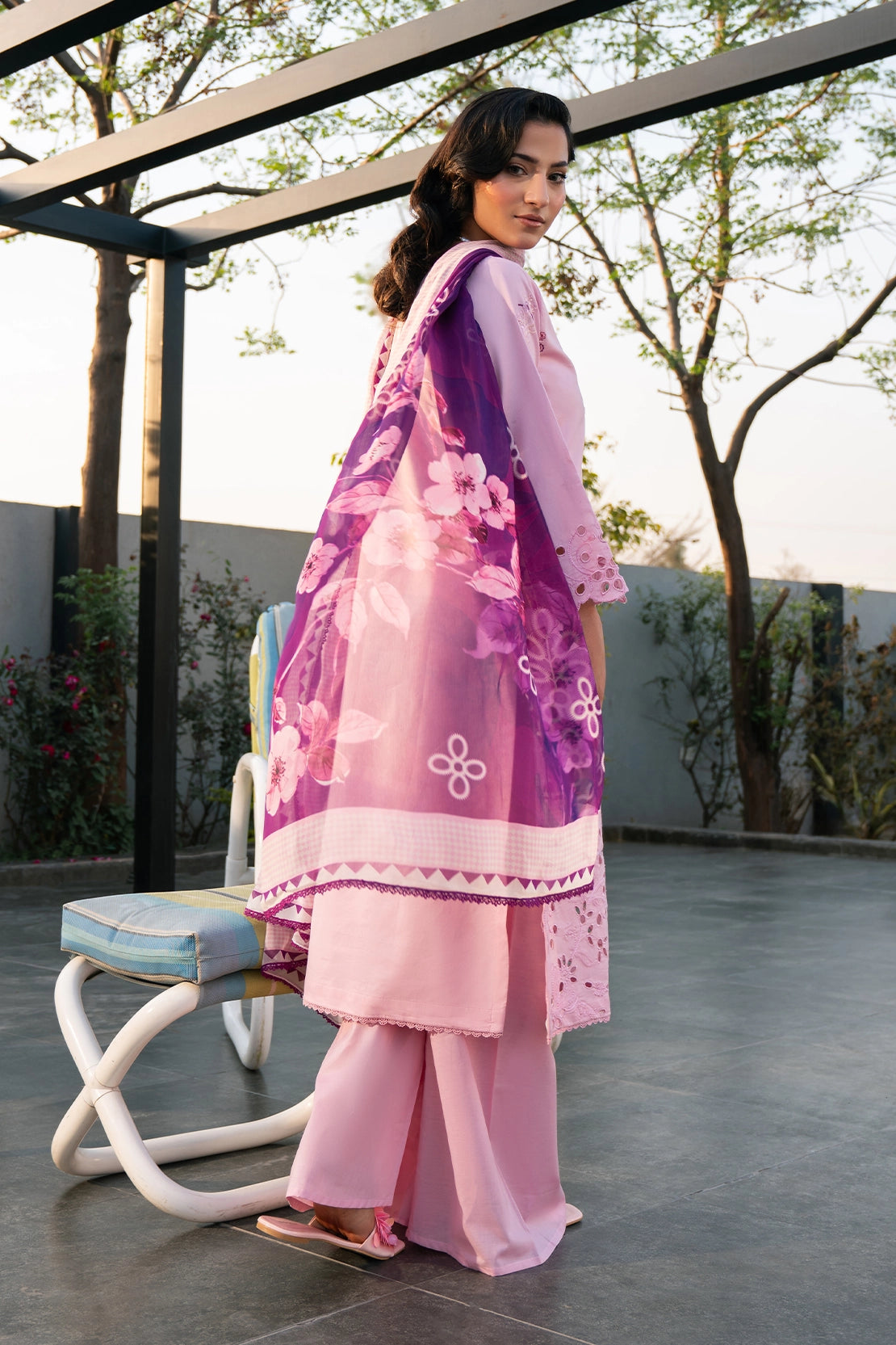 3 Piece - Premium Embroidered Lawn - 3763