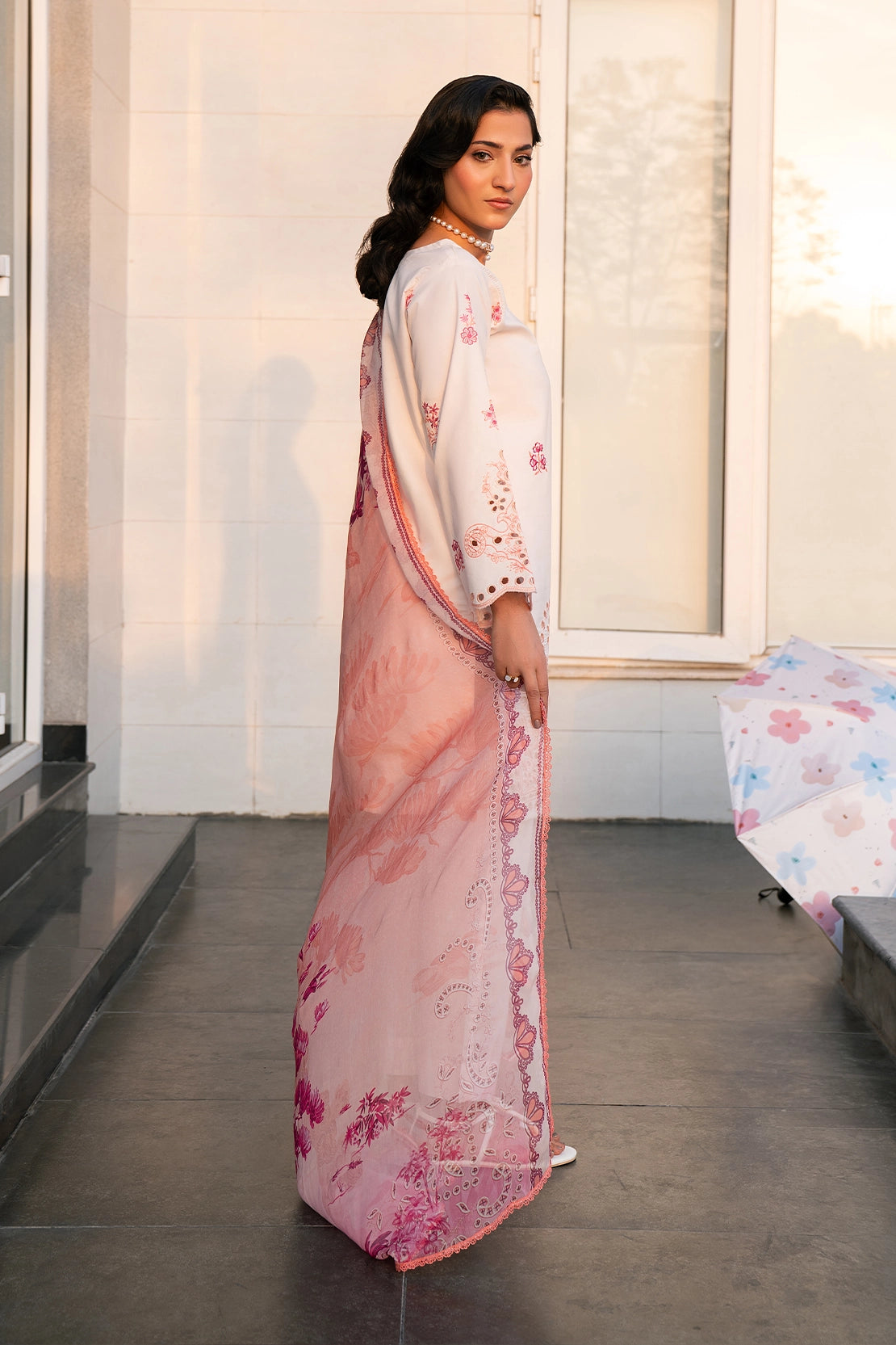 3 Piece - Premium Embroidered Lawn - 3767