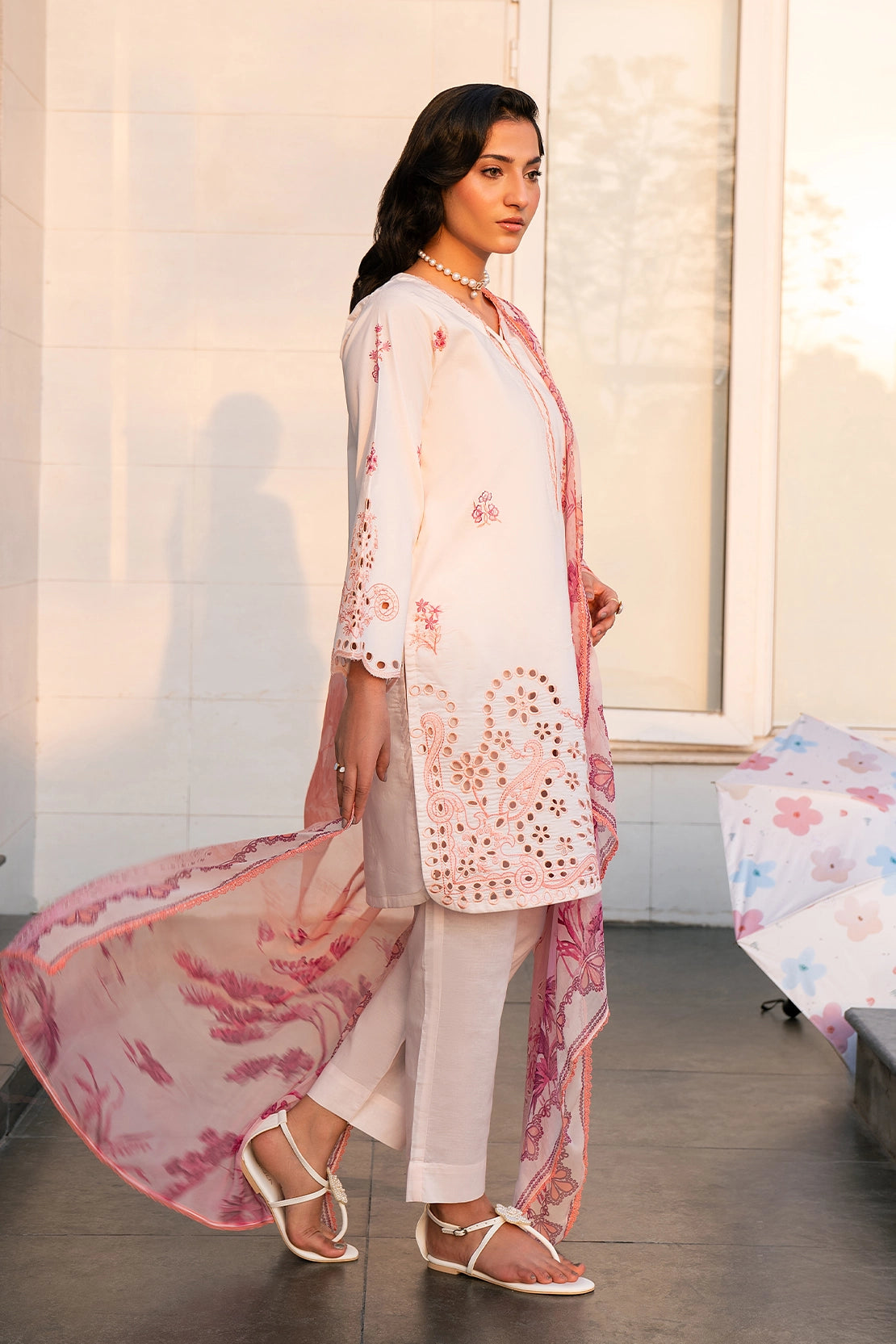 3 Piece - Premium Embroidered Lawn - 3767