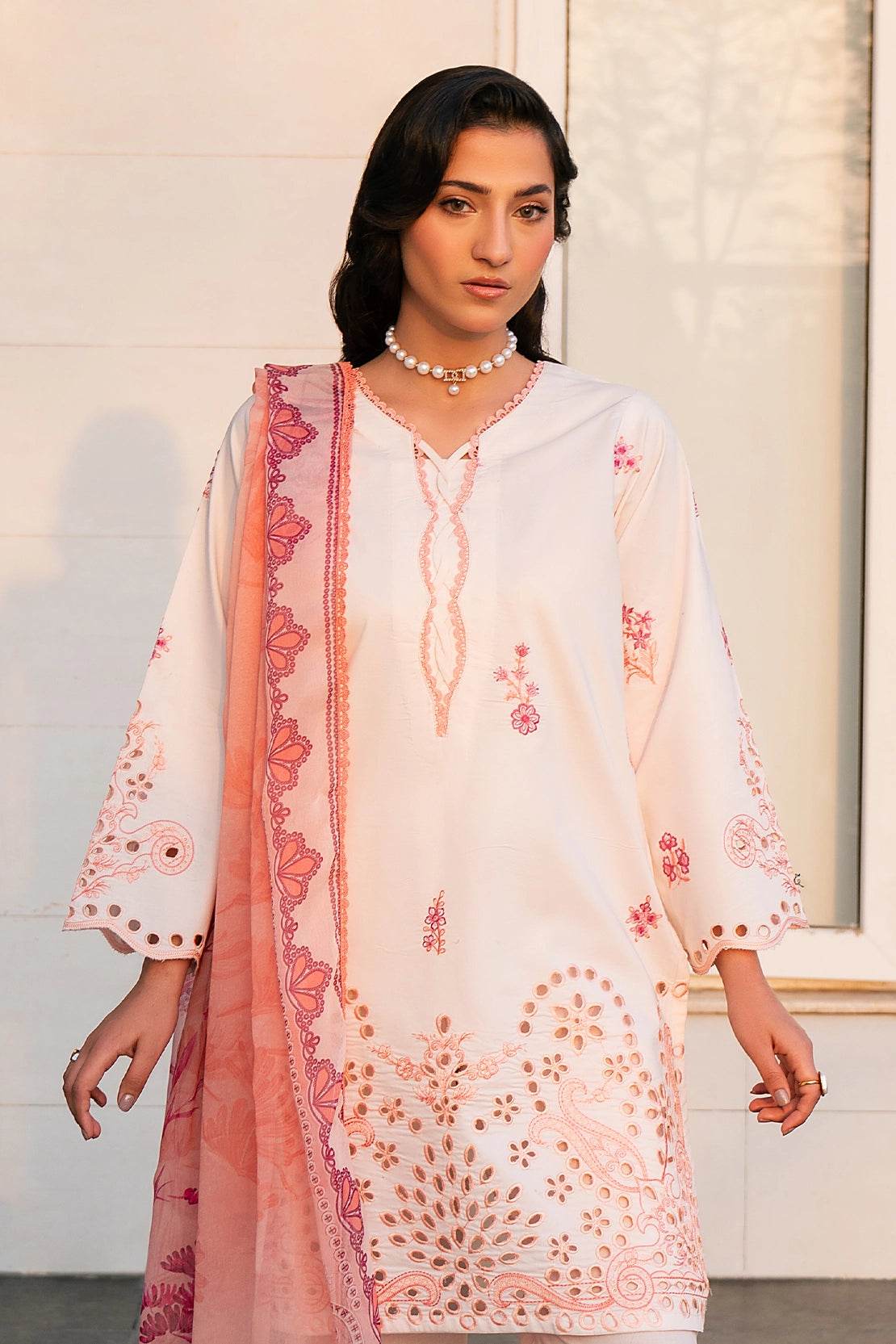 3 Piece - Premium Embroidered Lawn - 3767