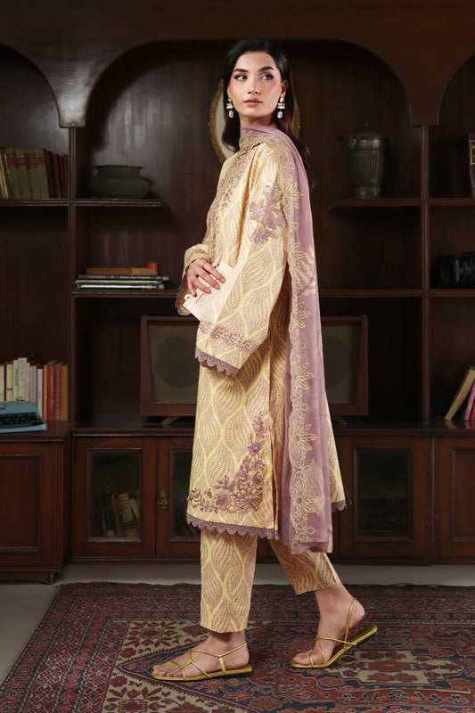 3 Piece - Luxury Embroidered Lawn - 1007