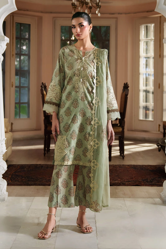 3 Piece - Luxury Embroidered Lawn - 1009