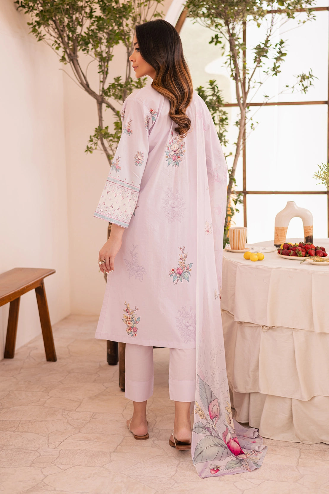 3 Piece - Premium Embroidered Lawn - 027