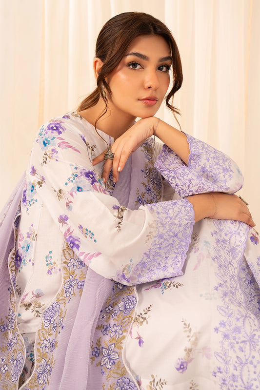 3 Piece - Premium Embroidered Lawn - 564