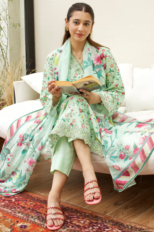 Stitched 3 Piece - LAWN - 545