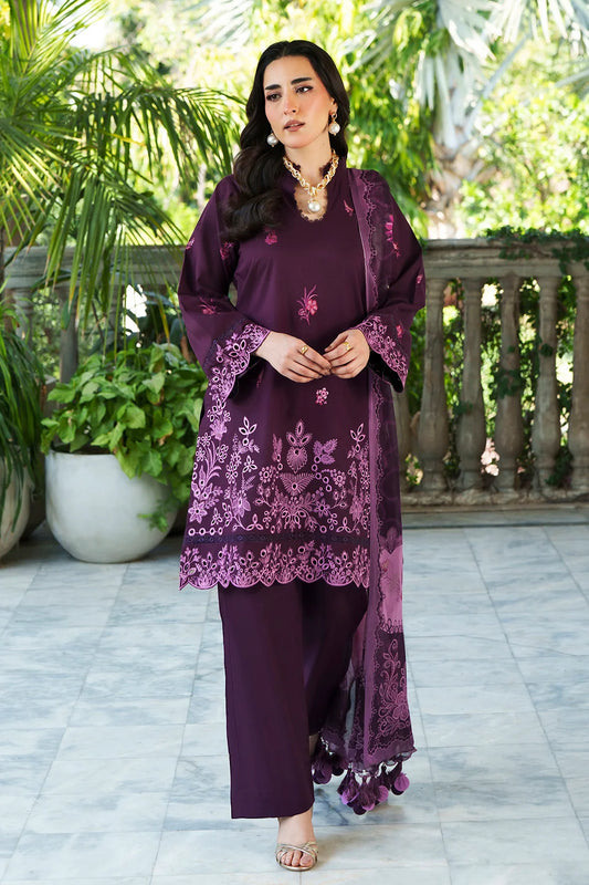 3 Piece - Luxury Embroidered Lawn - 3709