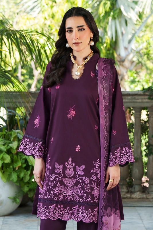 3 Piece - Luxury Embroidered Lawn - 3709