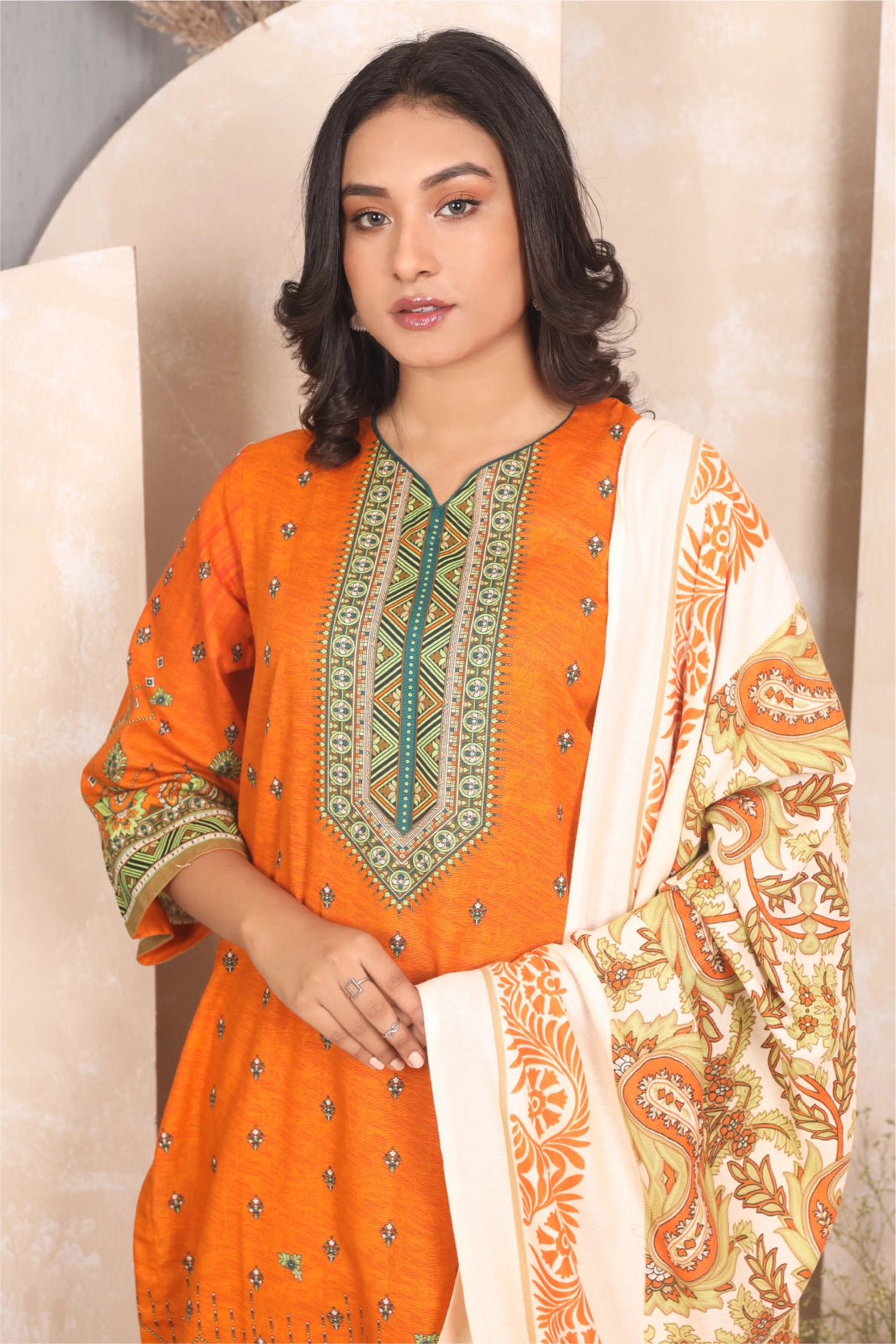 3 PIECE - PRINTED KHADDAR - 4041-A