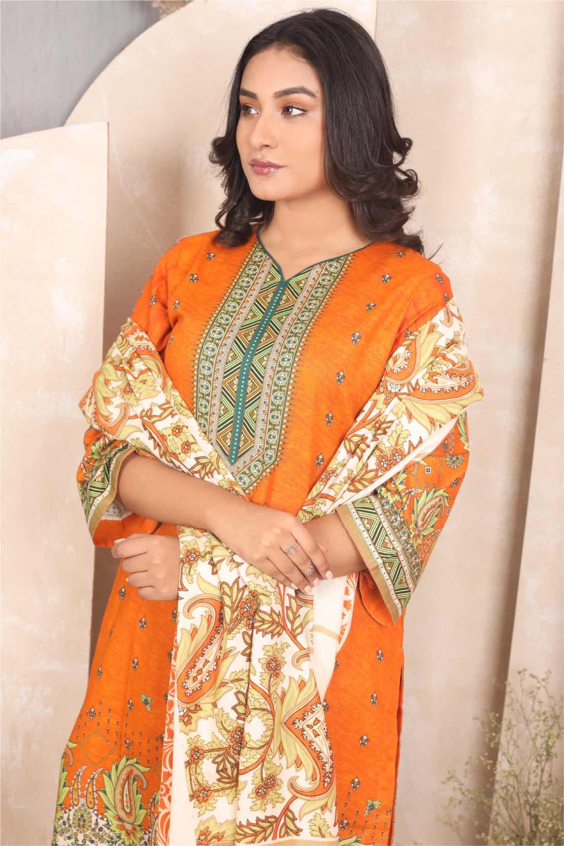 3 PIECE - PRINTED KHADDAR - 4041-A