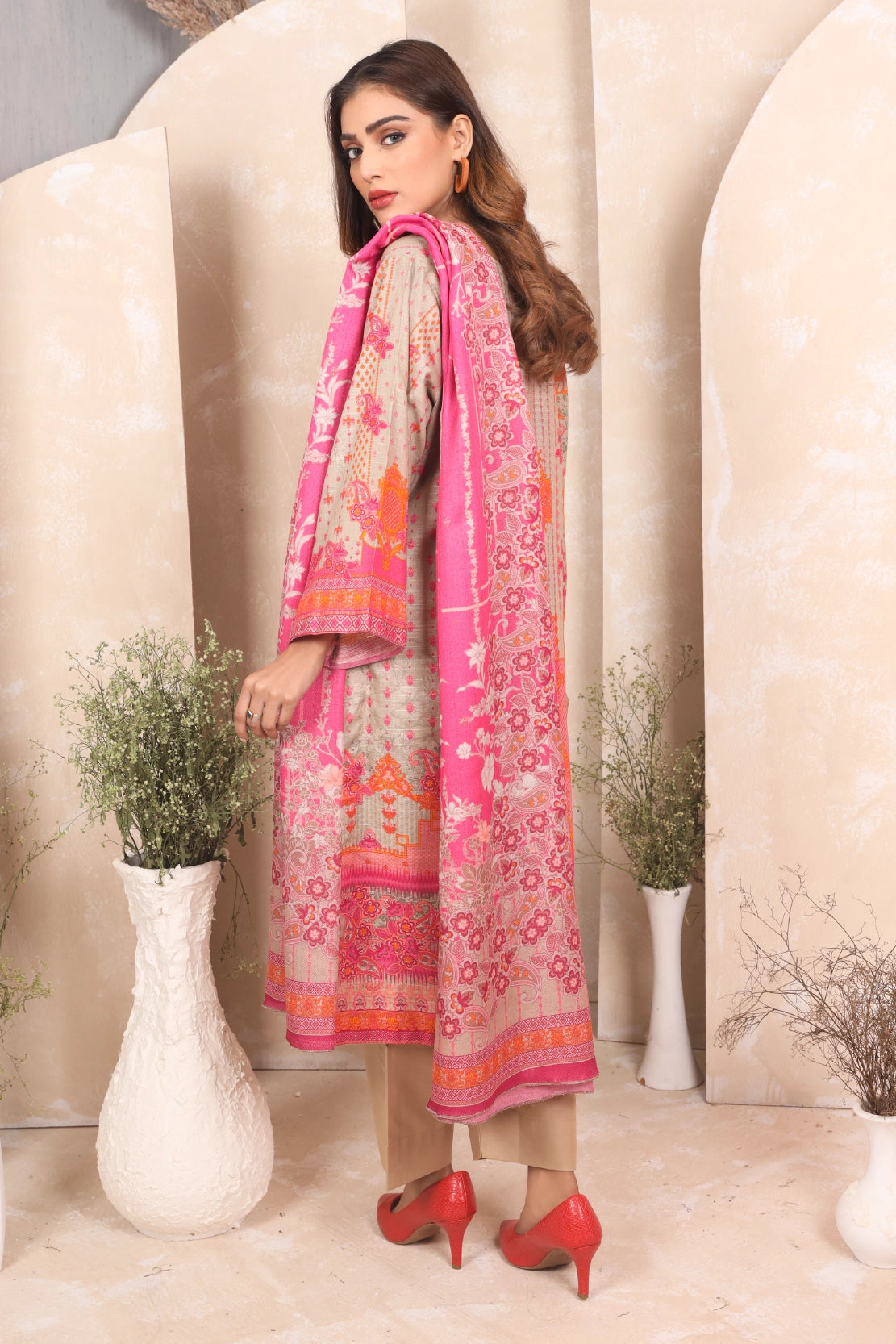 3 PIECE - PRINTED KHADDAR - 4046-B