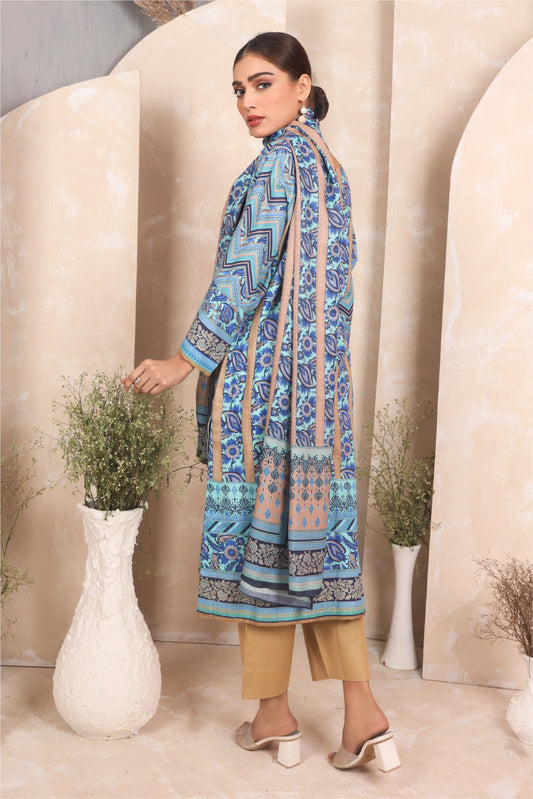 3 PIECE - PRINTED KHADDAR - 4047-B