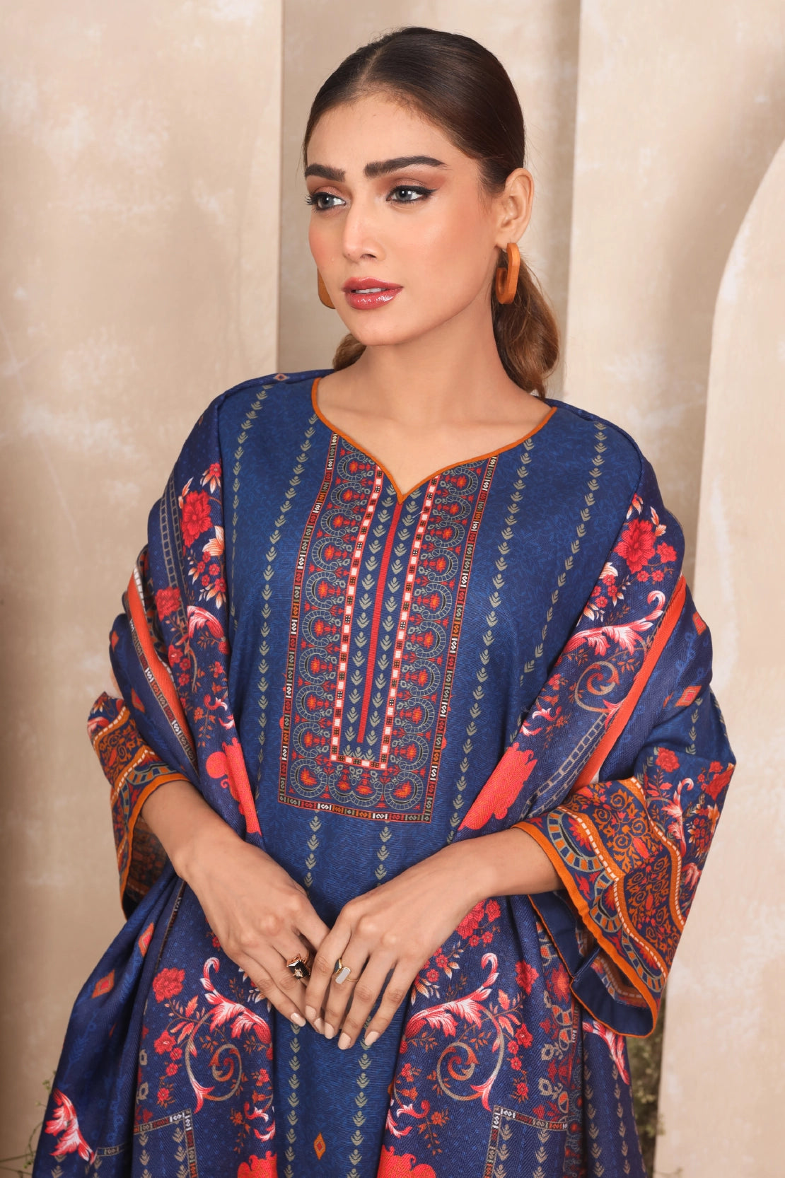 3 PIECE - PRINTED KHADDAR - 4048-B