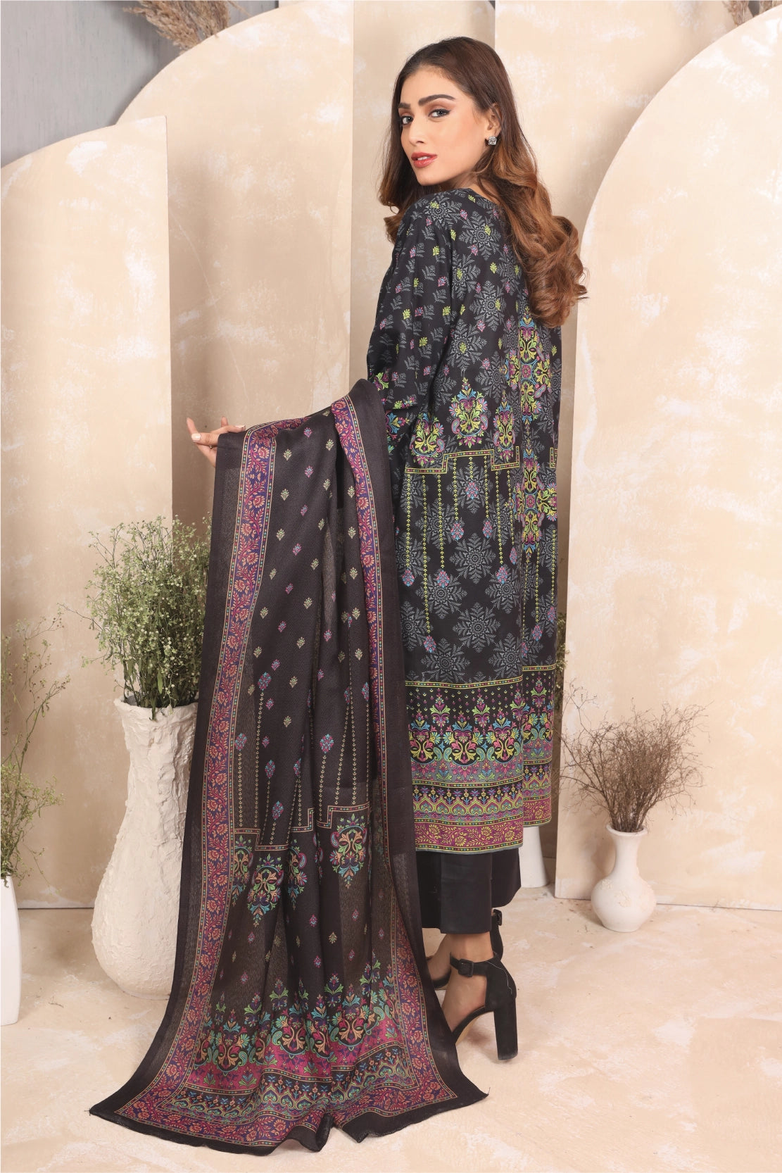 3 PIECE - PRINTED KHADDAR - 4050-A