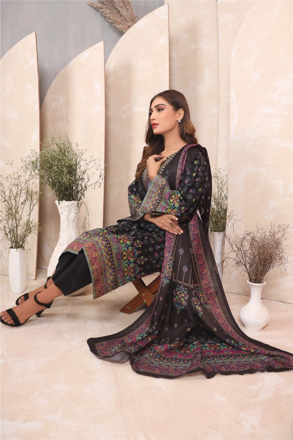 3 PIECE - PRINTED KHADDAR - 4050-A