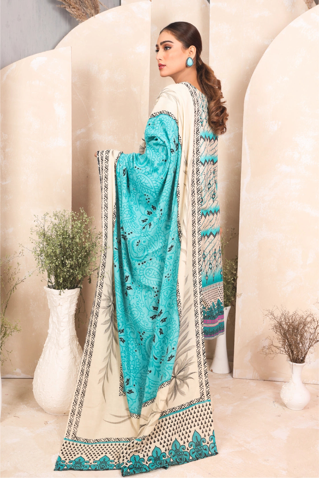 3 PIECE - PRINTED KHADDAR - 4042-A