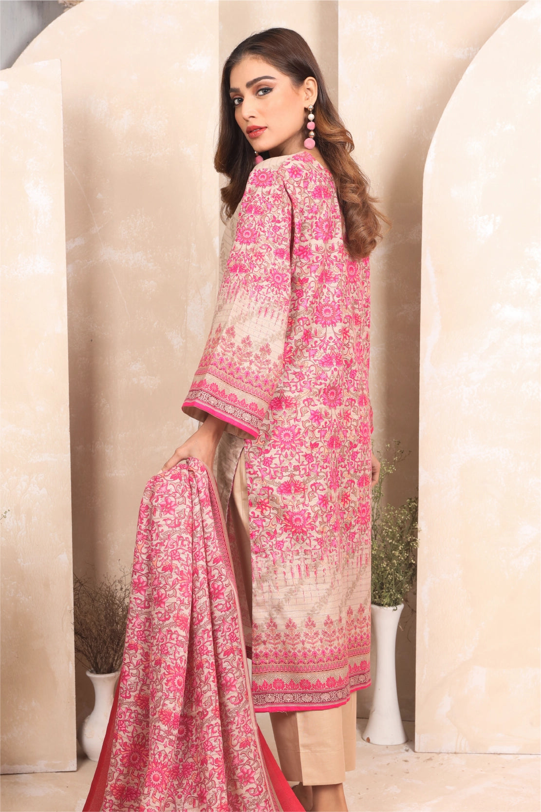 3 PIECE - PRINTED KHADDAR - 4043-A