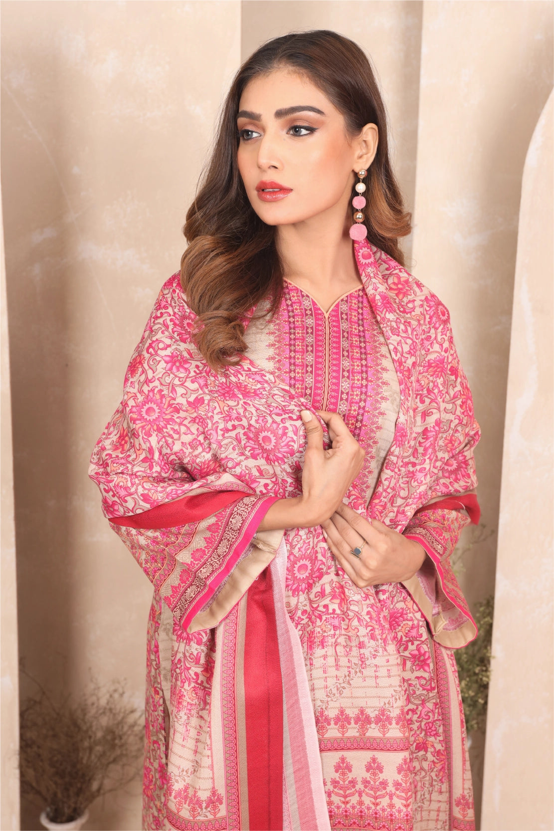 3 PIECE - PRINTED KHADDAR - 4043-A