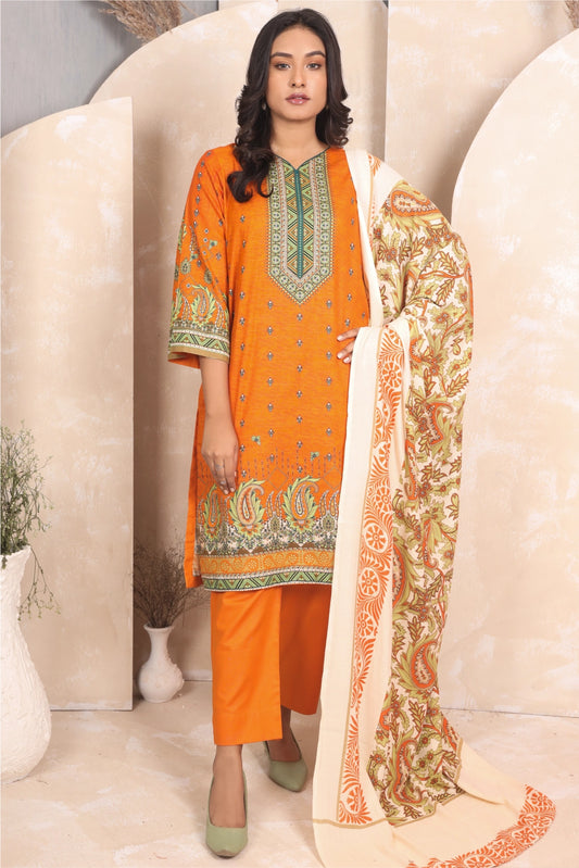 3 PIECE - PRINTED KHADDAR - 4041-A