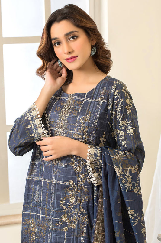 3 Piece – Embroidered Lawn – 7423