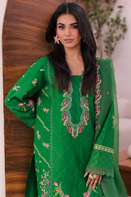 3 Piece - Premium Embroidered Lawn - 451N