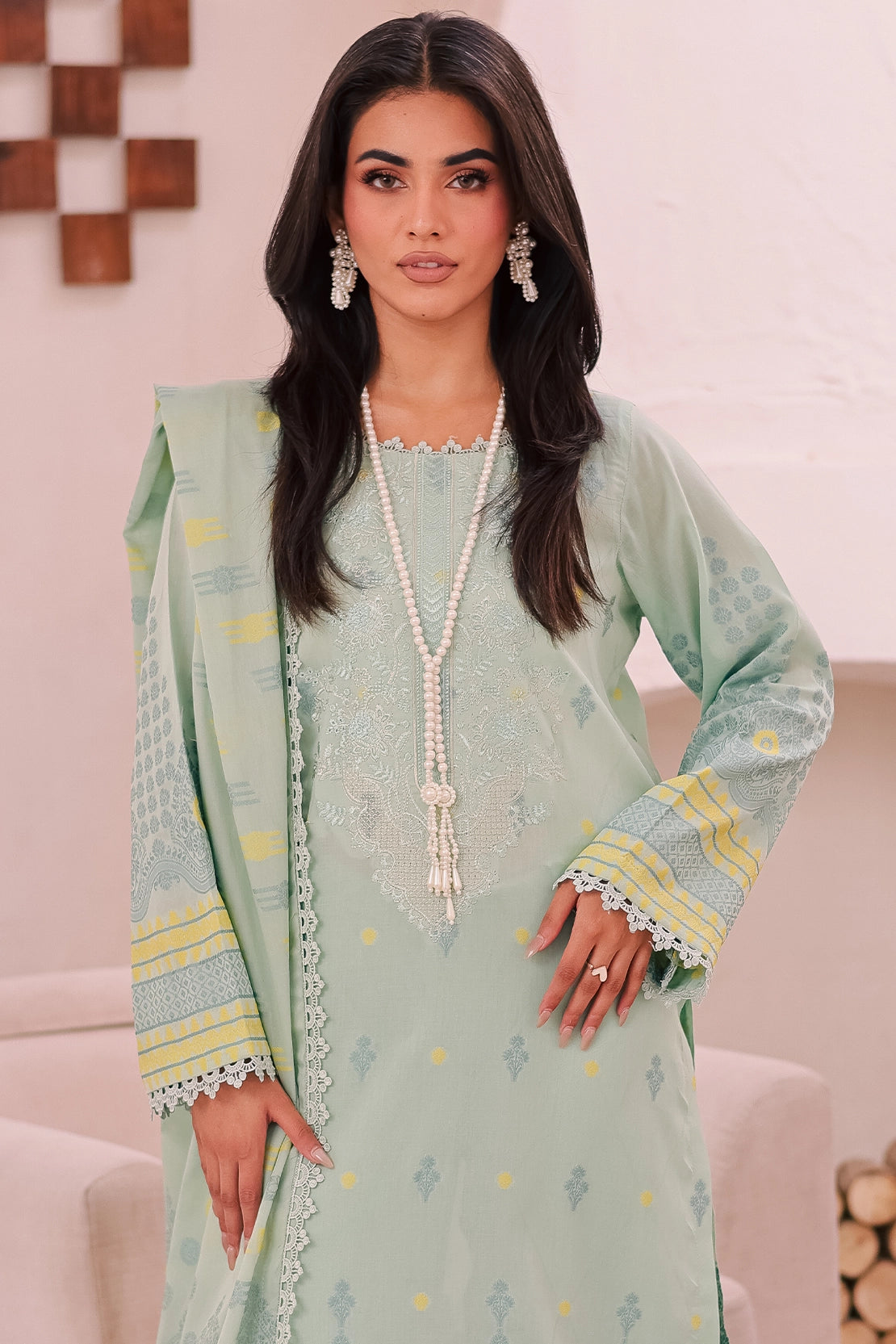 3 Piece - Premium Embroidered Jacquard - 457J