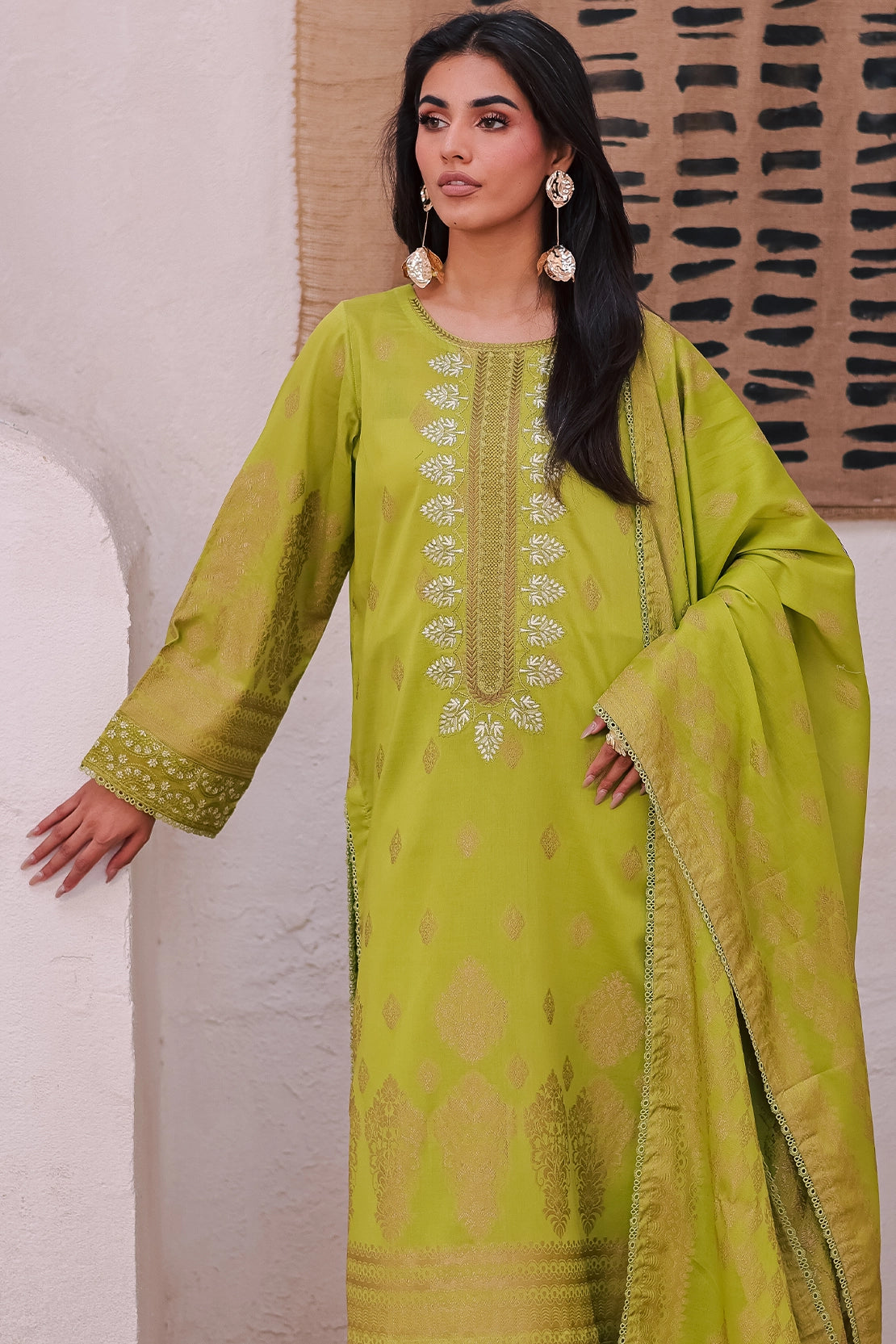 3 Piece - Premium Embroidered Jacquard - 458J