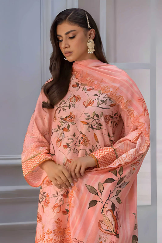 3 Piece - Embroidered Lawn - 9197