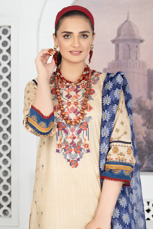 3 Piece – Embroidered Lawn – 6747
