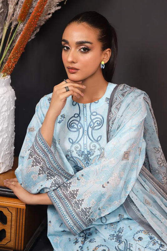 3 Piece - Embroidered Lawn - 8132