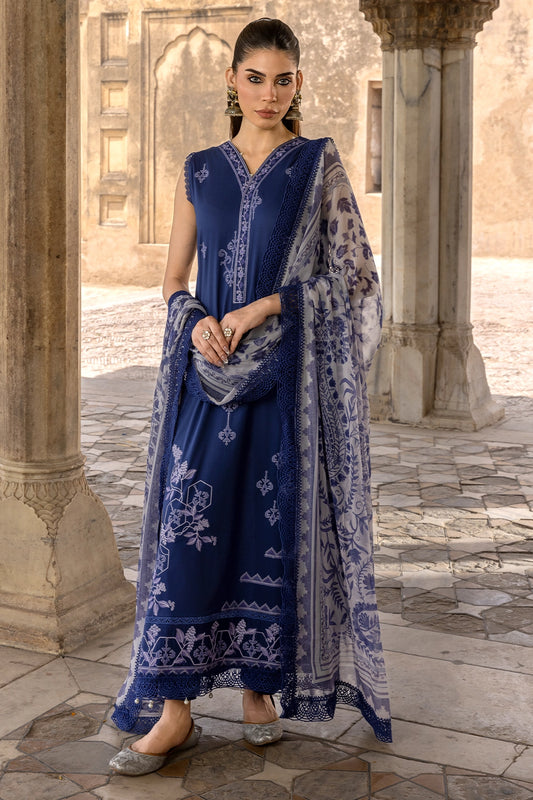 3 Piece - Premium Embroidered Luxury Lawn - 575
